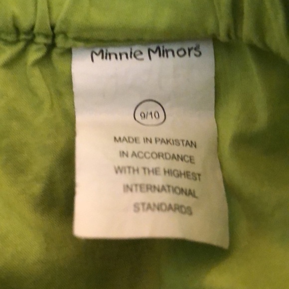 MINNIE MINORS 2 PC TUNIC/KURTI SET •LIME GREEN •GOLD EMBROIDERY & BEADS •Sz 9/10 - Picture 15 of 17